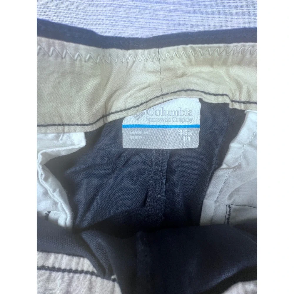 Columbia Mens Flex ROC Shorts 42 Dark Navy AM0184-439 UPF 50 Utility 10 Inseam